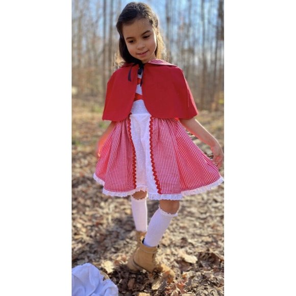Handmade | Costumes | Little Red Riding Hood Costume Handmade Cotton 3t ...